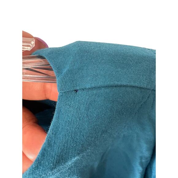 Bryn Walker Shirt‎ Blue Short Sleeve Cotton Lagenlook Relaxed Oversized Medium - Picture 4 of 10